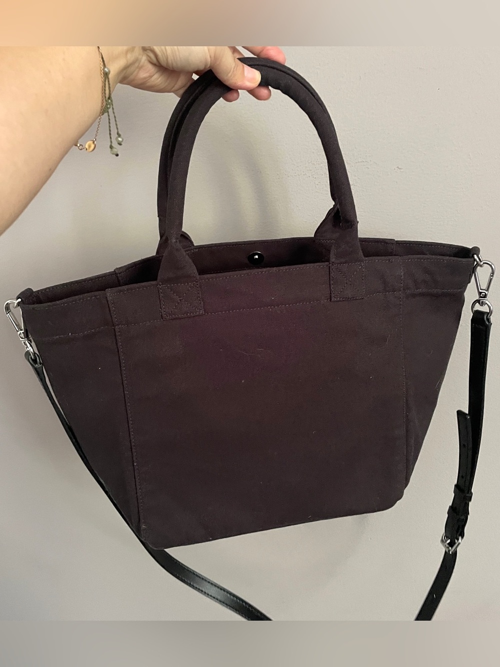 Ganni Pony Small Easy Canvas Shopping 2-Way Bag w/ Top Handles 🐴 - Picture 9 of 11